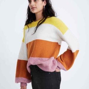 Madewell Gladwell Balloon-Sleeve Pullover Sweater
